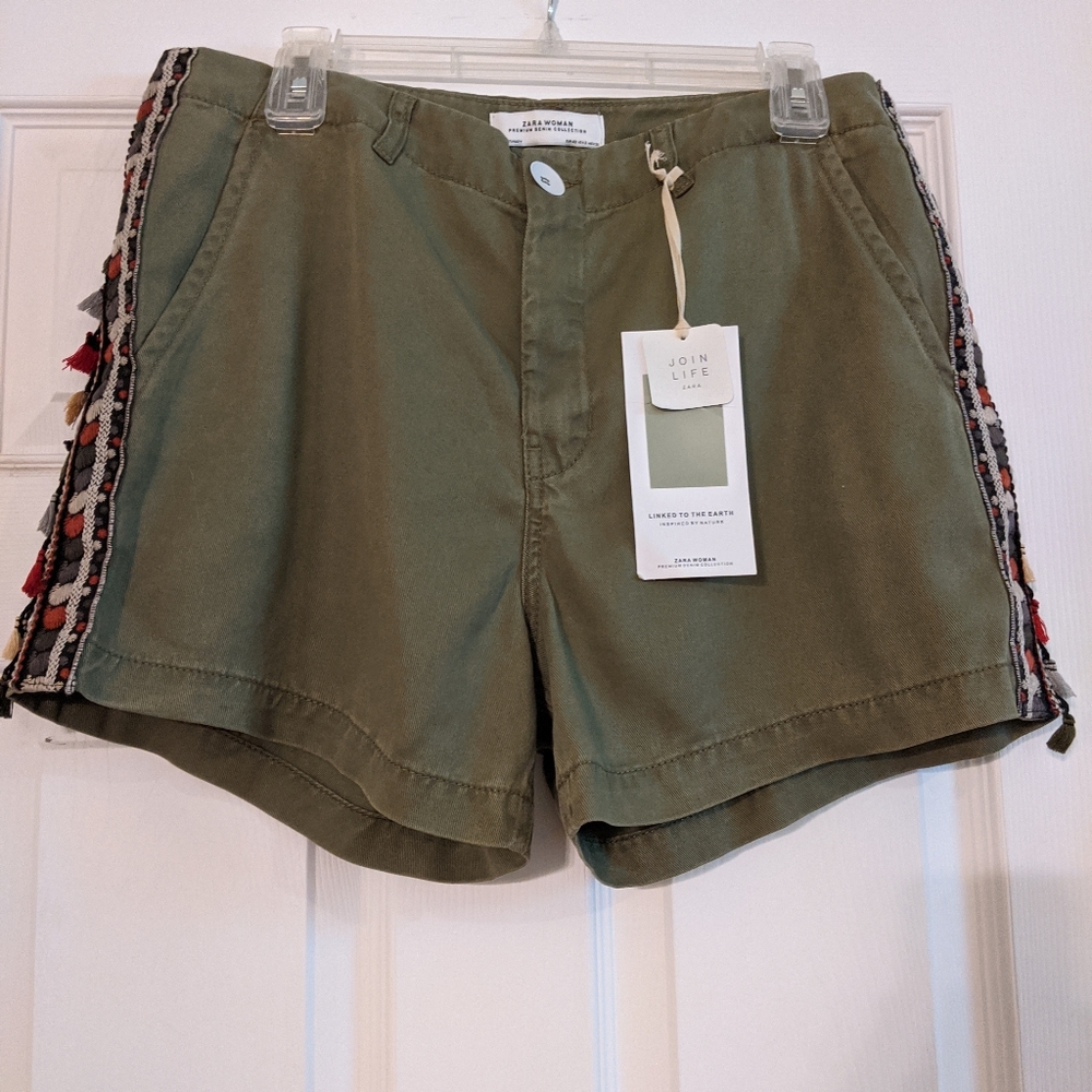 NWT  Zara Woman Premium Denim With tassels
